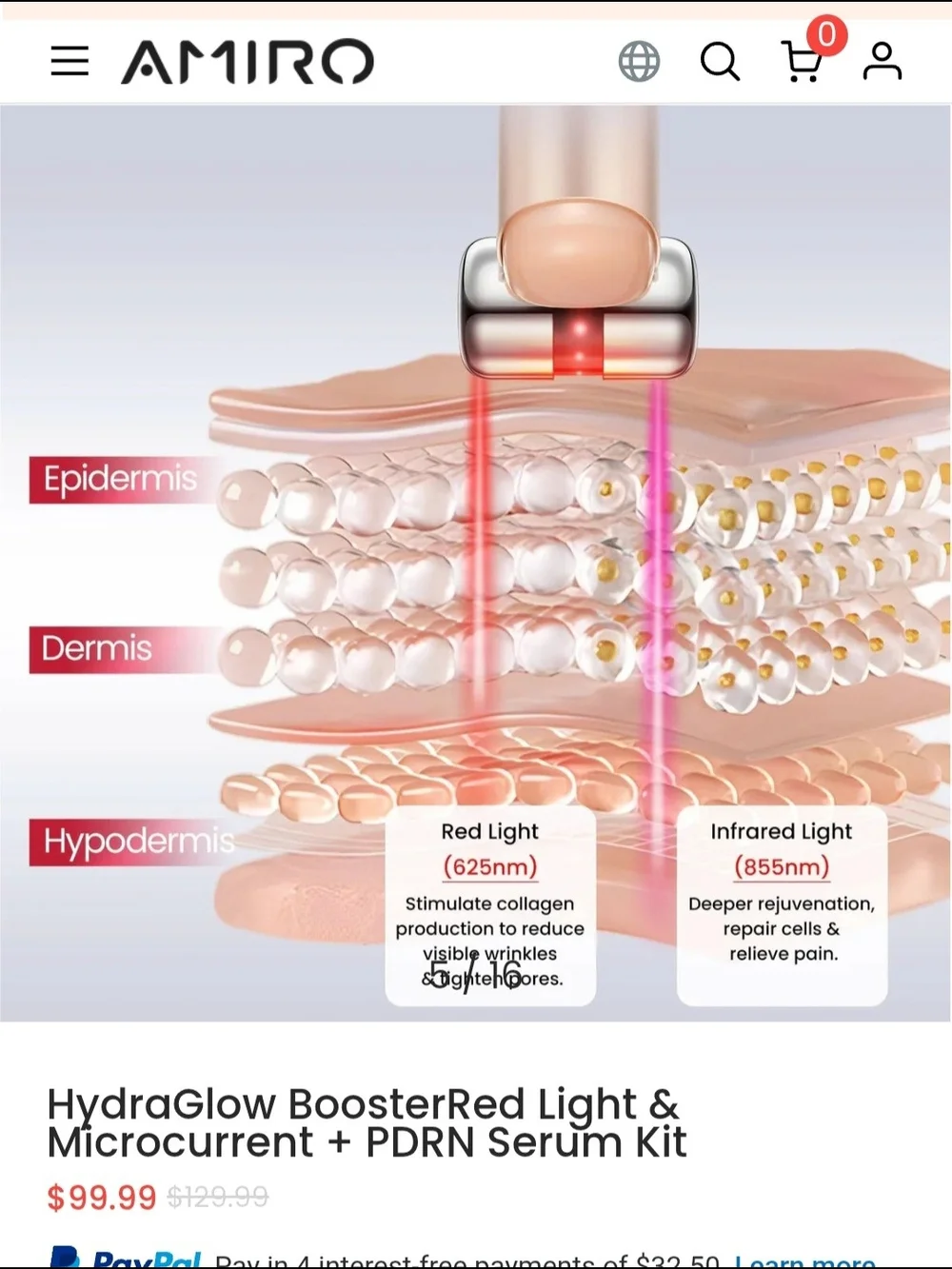HydraGlow Booster Facial Device - Pink